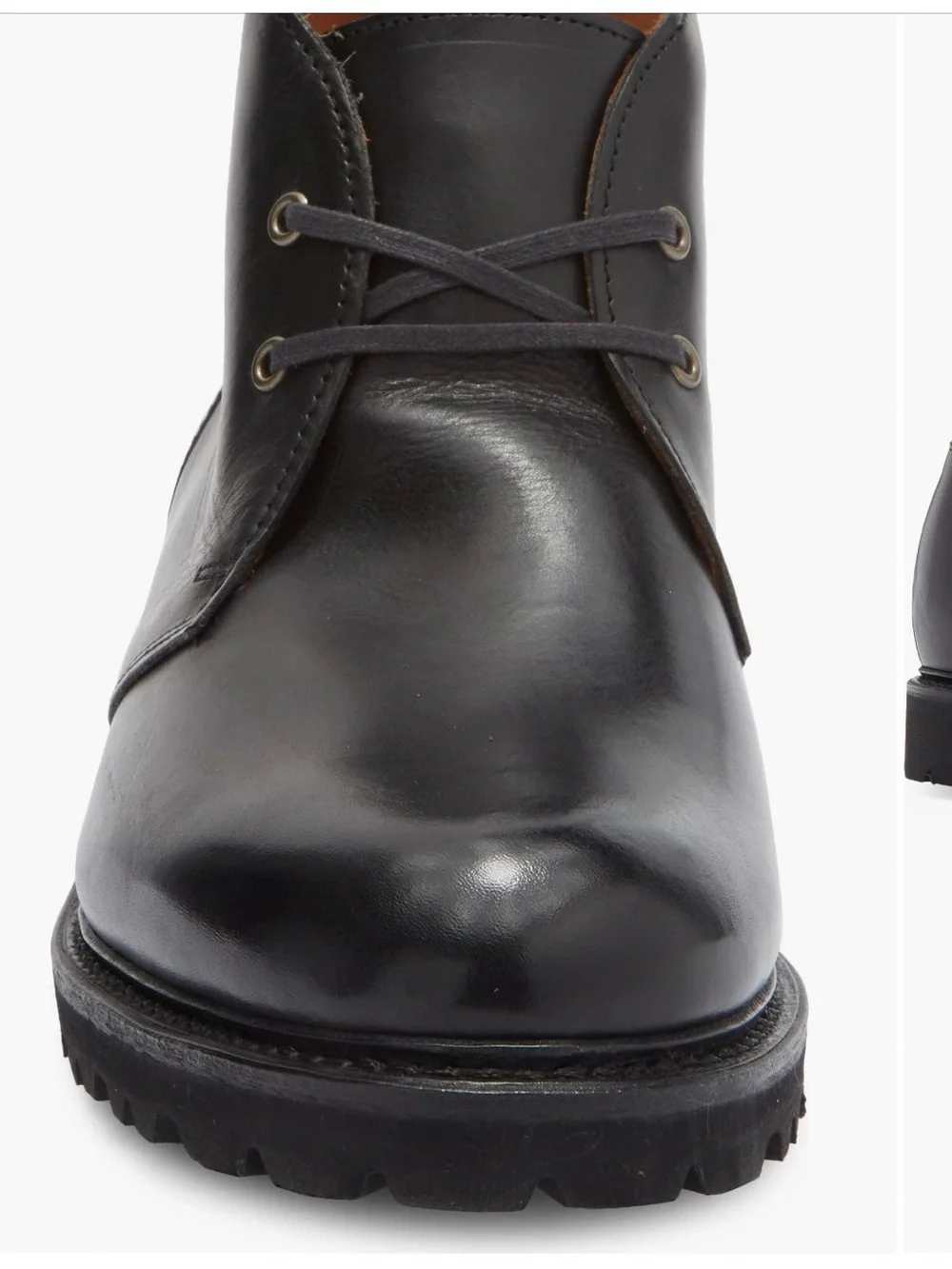 Men's Black Leather Chukka Boot - Classic Lace-Up Comfort